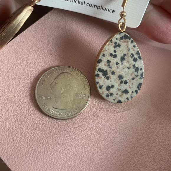 NWT  BOUTIQUE    STARDUST WAY NATURAL TEARDROP EARRINGS   - PERFECT for FALL!! - Picture 2 of 3